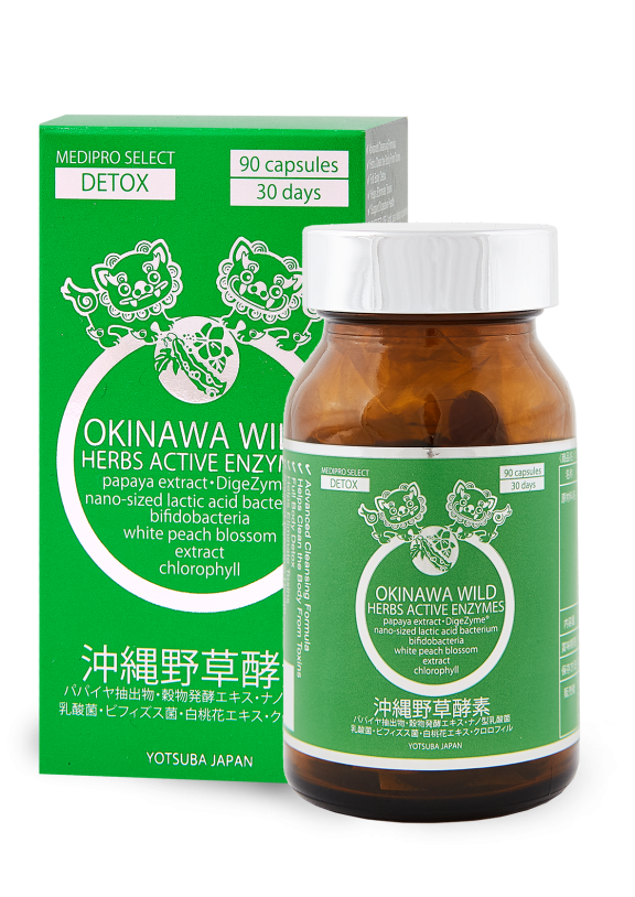 Детокс ензимний комплекс OKINAWA WILD HERBS ACTIVE ENZYMES 90 капс.